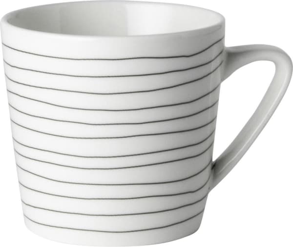 Dutch Rose Loft Sort-Hvid Kaffekrus Sort Striber 20 cl