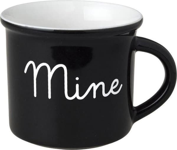 Dutch Rose Black/White Cup Mine Black