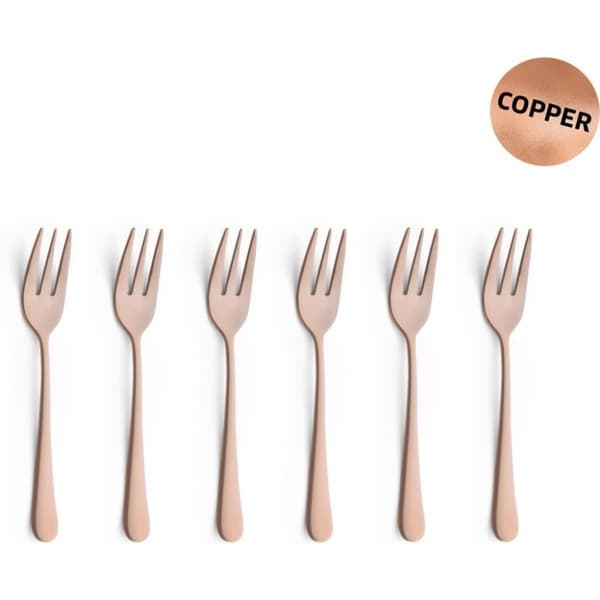 Amefa Austin Bakverksgafflar 6 delar koppar
