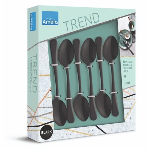 Amefa Austin teskeer 6 stykker mat sort