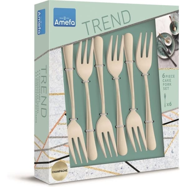 Amefa Austin Pastry Forks 6 stykker Champagne
