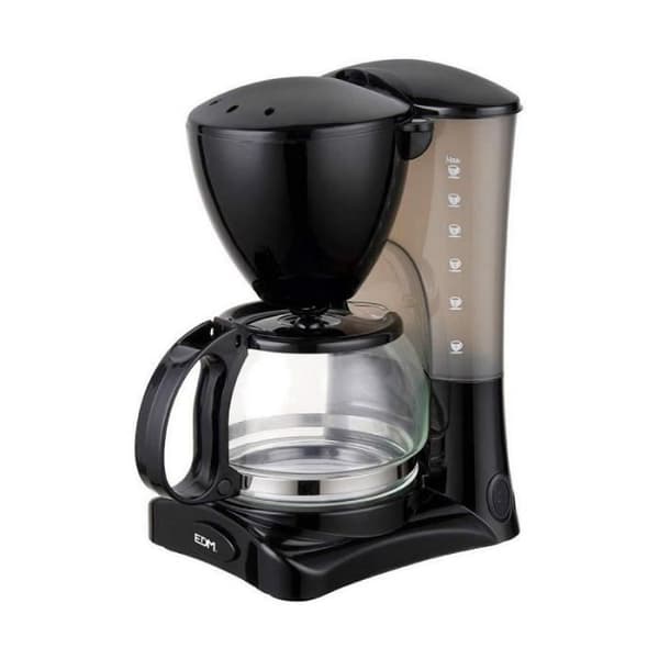 Droppart kaffebryggare - EDM - 6 koppar - 550W - Svart - 16,5x12,5x24cm