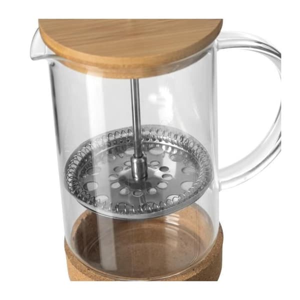 Presskanna - Secret de Gourmet - 60 cl - Glas och Bambu - Lock i Bambu - Korkbas