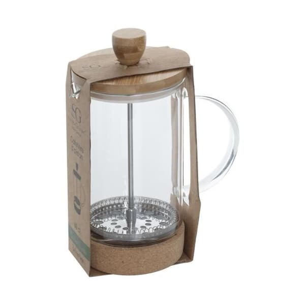Presskanna - Secret de Gourmet - 60 cl - Glas och Bambu - Lock i Bambu - Korkbas