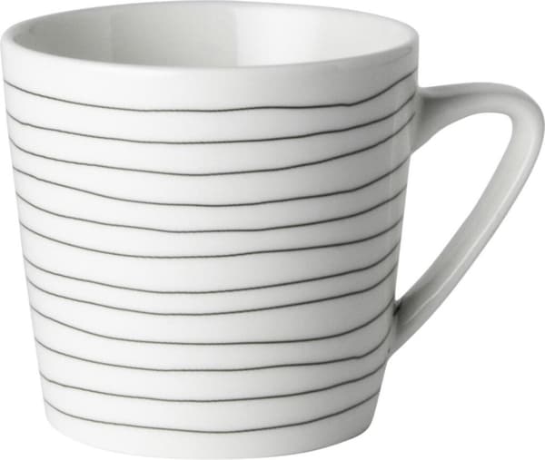 Dutch Rose Loft Sort og hvidt kaffekrus Black Stripes 20 cl