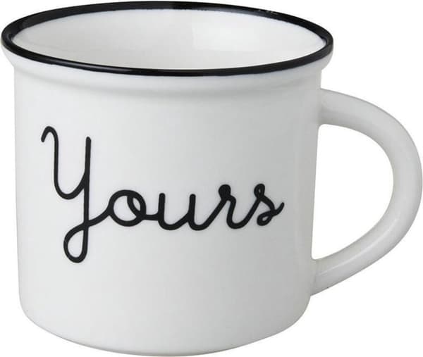 Dutch Rose Black/White Cup Yours White