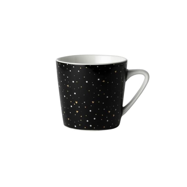 Hollandsk Rose Mini Krus Sort Glitter