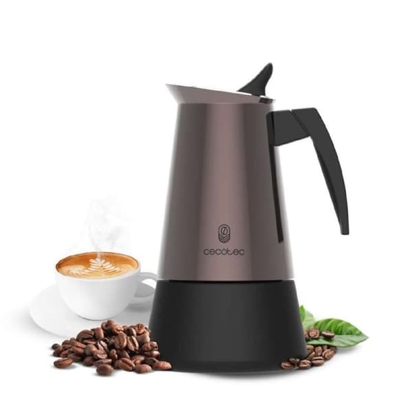 Cafémaker italiensk - Piccolina - 600 Bronze - Rustfrit stål - 6 kopper - Elegant design