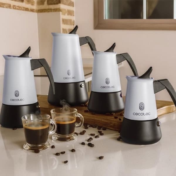 Cafetière italienne - Piccolina - 600 - Rostfritt stål - Blå - 6 koppar