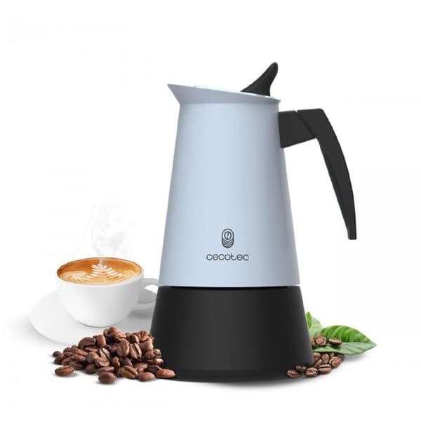 Cafetière italienne - Piccolina - 600 - Rostfritt stål - Blå - 6 koppar