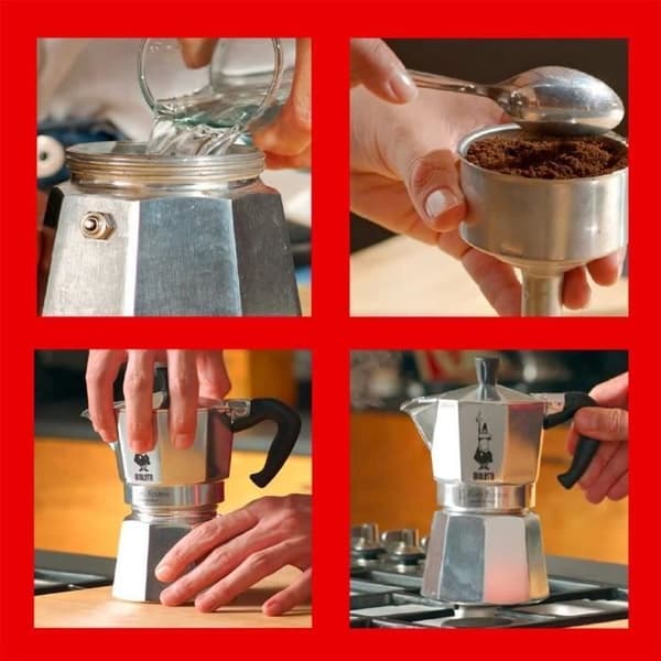 BIALETTI italiensk kaffebryggare - Moka Express - Aluminium - 4 koppar