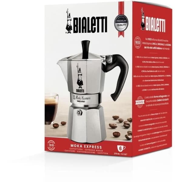 Italiensk eller fransk presskaffebryggare Bialetti MOKA EXPRESS 6 CUPS