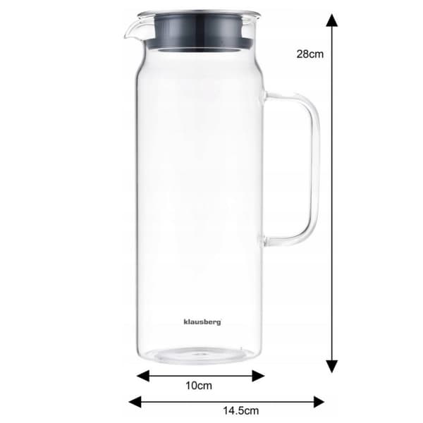 GLASKANDE TIL VANDDRIKKE 1,5L KLAUSBERG KB-7687