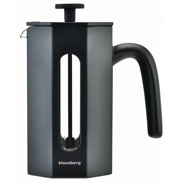 Cafékanna/tekanna - Klausberg - KB7677 - 0,60l - Svart - Glas och plast