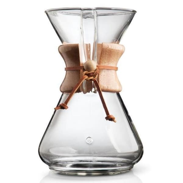 Kaffekaraff - Chemex - CM-10A - 1,48 L - Glas, Läder, Trä - Brun, Transparent