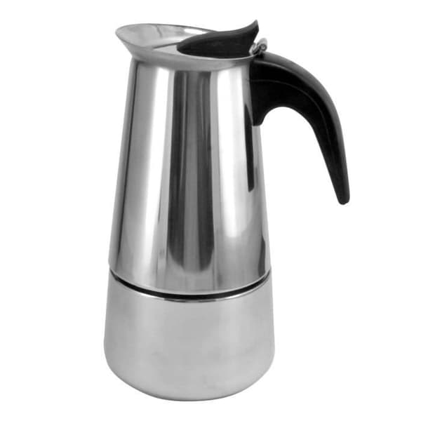 Kaffebryggare - Rostfritt stål - 9 koppar - Bakelithandtag - Alla värmekällor utom induktion - Passar inte till diskmaskin