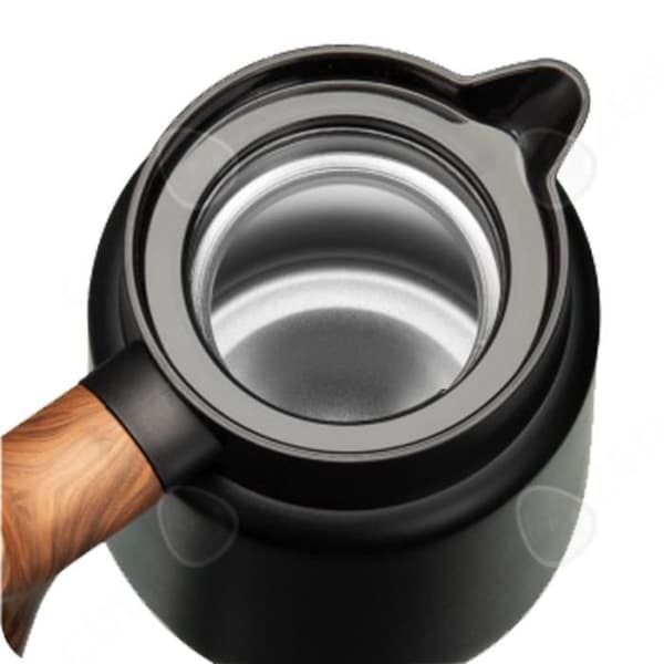 CONFO® Isolerad kaffebryggare Vattenkokare i rostfritt stål Hushållshandtag för träspannmål Kreativ personlighet Retro Farsdagspresent