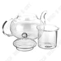 Miniatyrbild 4 av 4: TD® tekanna kaffebryggare 600 ml klart värmebeständigt glas med lock och infusionsapparat Filter-present-te-infusioner