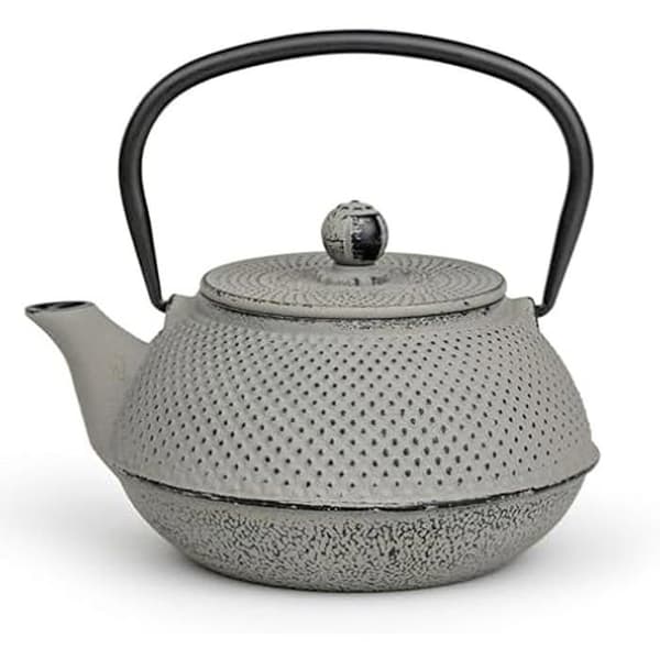 Teapot - BREDEMEIJER - Asia - Grå emaljerad gjutjärn - 0,8 l - Filter i rostfritt stål