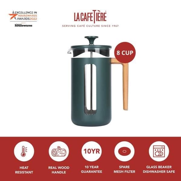 Fransk presskaffebryggare - KÖKSHANTVERK - La Cafetière Pisa - 8 koppar - 1L - Grädde