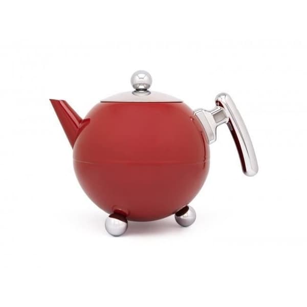 Enkel tekanna - BREDEMEIJER - Duet Bella Ronde - 1200 ml - Röd - Rostfritt stål
