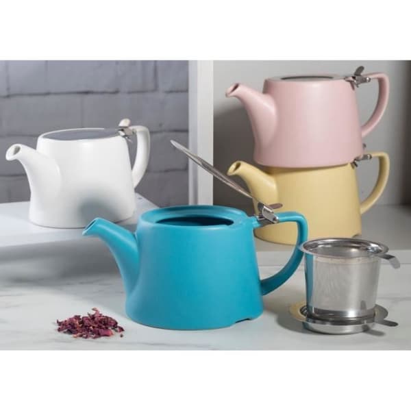 Teapot - London Pottery - Oval - 750 ml - Keramik - Blå satinér
