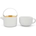 Miniatyrbild 2 av 2: Teapot - BREDEMEIJER - Umea - Vit keramik - 500 ml - Med lock i bambu
