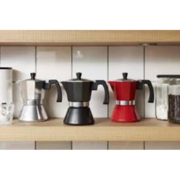 LEOPOLD VIENNE Italiensk kaffebryggare 6 koppar TIVOLI röd (induktionskompatibel)