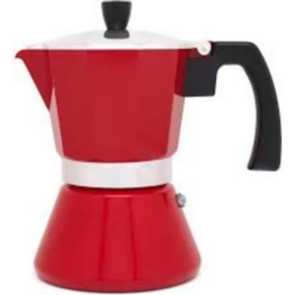 LEOPOLD VIENNE Italiensk kaffebryggare 6 koppar TIVOLI röd (induktionskompatibel)