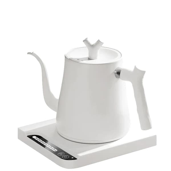 Gooseneck Elkedel, 1 Liter Kapacitet, 1000W Effekt,EU, hvid
