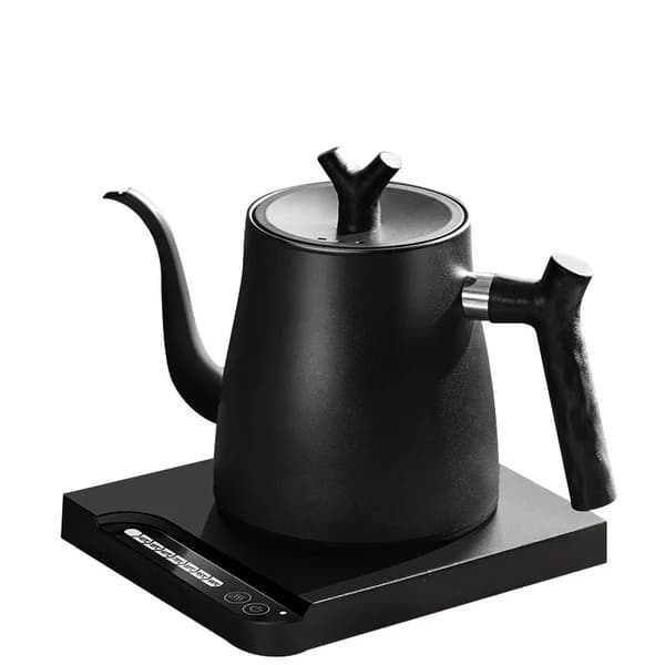 Gooseneck Elkedel, 1 Liter Kapacitet, 1000W Effekt,sort, EU