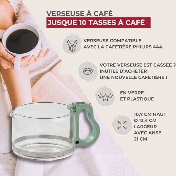 Kaffekanna för Philips 444 Fackelmann kaffebryggare