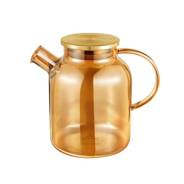Termokande i glas Wilmax 1,6L guldfarvet