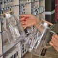 Miniatyrbillede 6 af 7: Glaskande til drikkevarer, juice og vand med bambuslåg Wilmax 1,5L