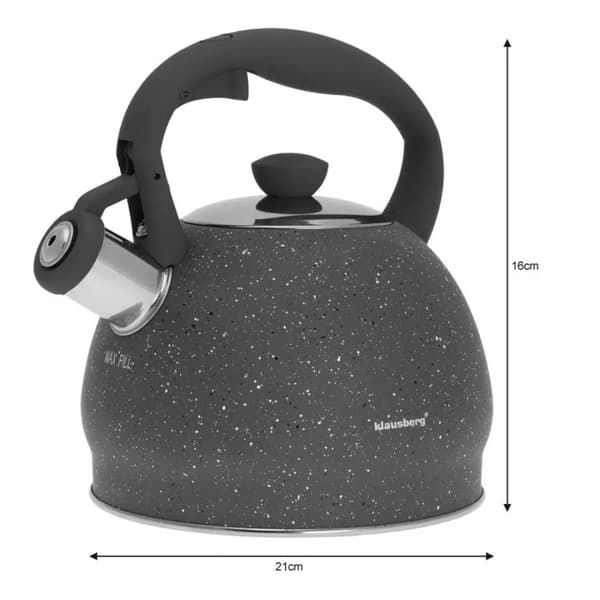 Elkedel med fløjte 2l Klausberg Kb-7321 Marmor Lumarko!