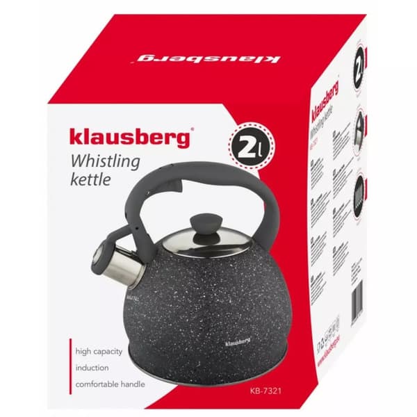 Elkedel med fløjte 2l Klausberg Kb-7321 Marmor Lumarko!