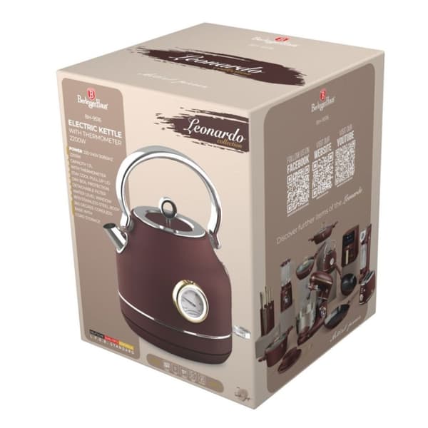 Elkedel 1,7 l med termometer Berlinger Haus BH-9516 Leonardo Lumarko!