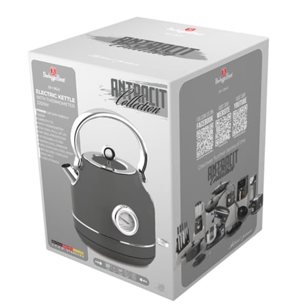 Elkedel 1,7l med termometer Berlinger Haus Bh-9641 antracit Lumarko!