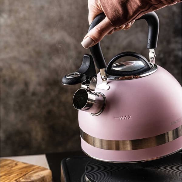 Elkedel 1,8l med fløjtende Kinghoff Kh-1856 Pink Lumarko!