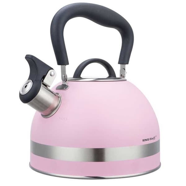 Elkedel 1,8l med fløjtende Kinghoff Kh-1856 Pink Lumarko!