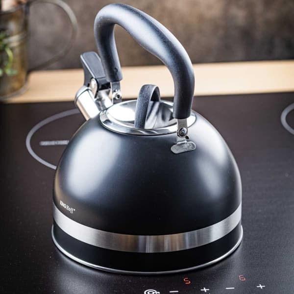 Vattenkokare 1,8l med vissling Kinghoff Kh-1858 Svart Lumarko!