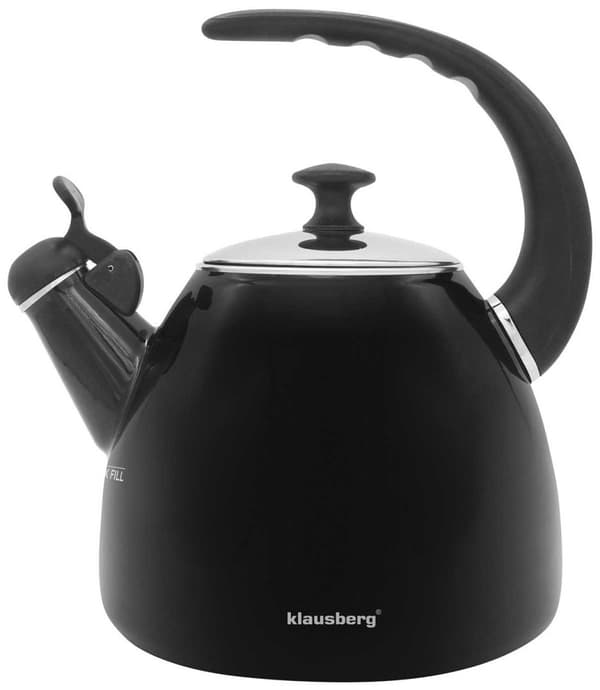 Emaljeret elkedel med fløjtefunktion 2,8l Klausberg Kb-7403 Lumarko!