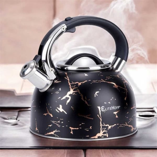Elkedel med fløjte 3l Glamour Black Gold E-5155 Lumarko!
