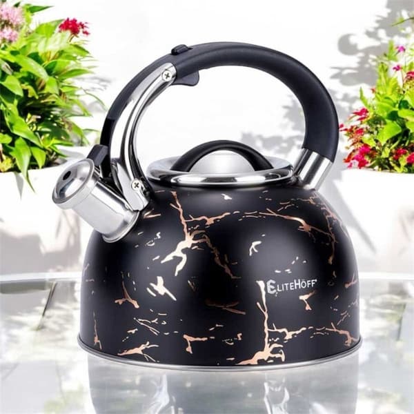 Elkedel med fløjte 3l Glamour Black Gold E-5155 Lumarko!