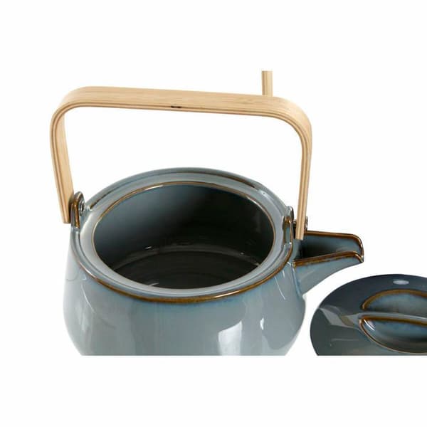 Teekanna - DKD Home Decor - Porslin - Grå - 1 L - Ej diskmaskinssäker