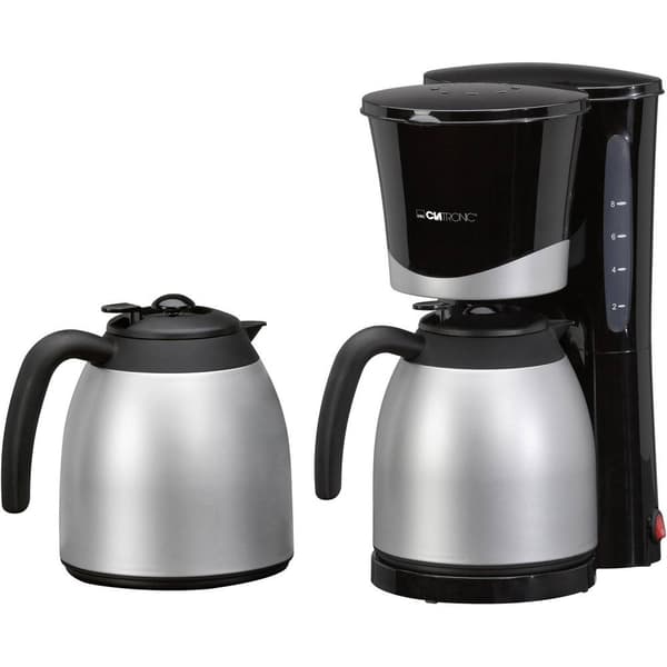 Clatronic KA 3328 Kaffebryggare Svart, Silver Kapacitet Koppar=10 Isolerad kanna