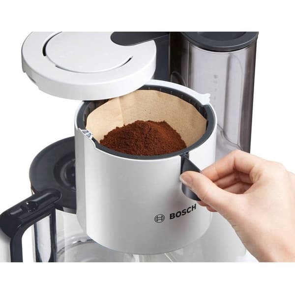 Bosch Haushalt TKA8011 Kaffebryggare Vit, Antracit Kapacitet Koppar=10 Glaskanna, Varmhållningsfunktion