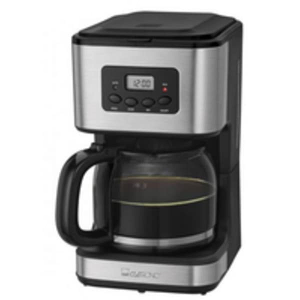 Clatronic KA 3642 Kaffebryggare Svart, Rostfritt stål Kapacitet Koppar=14 Timerfunktion, Display