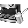 Miniatyrbild 3 av 4: Clatronic ES 3643 Espressomaskin med filterhållare Svart, Rostfritt stål 850 W med koppvärmare, med mjölkskummare
