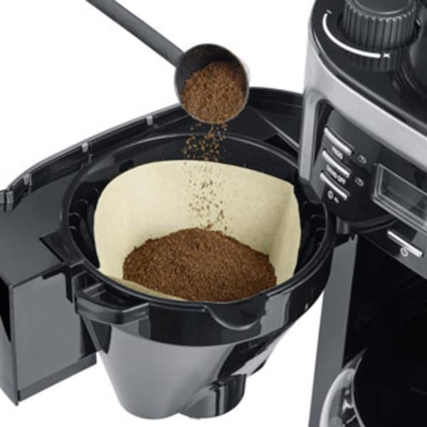 Severin KA 4810 Kaffebryggare Rostfritt stål (borstat), Svart Kapacitet Koppar=10 med kvarn, Timerfunktion